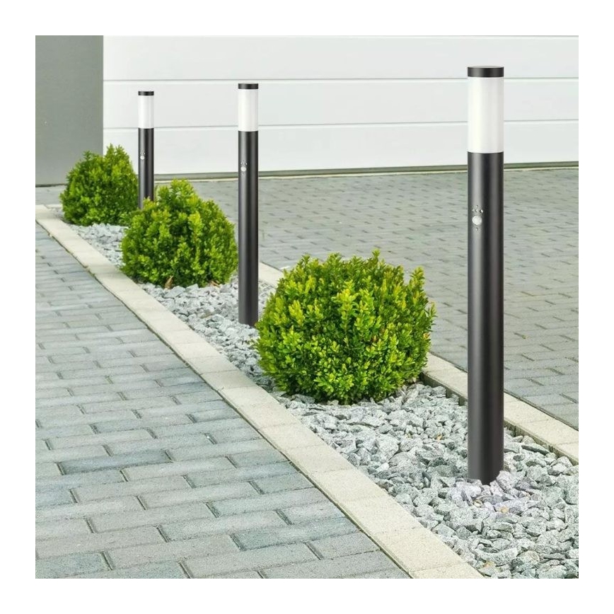 Vanjska lampa sa senzorom 1xE27/60W/230V IP44 110cm crna