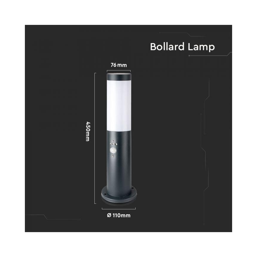 Vanjska lampa sa senzorom 1xE27/60W/230V IP44 45cm antracit