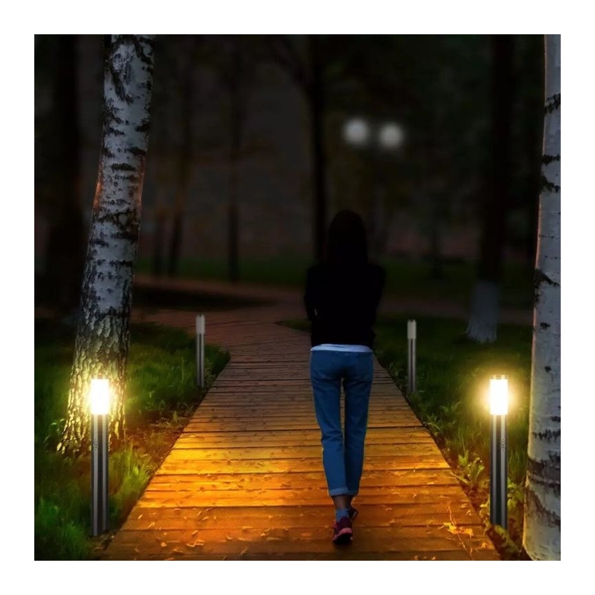 Vanjska lampa sa senzorom 1xE27/60W/230V IP44 80cm mat krom
