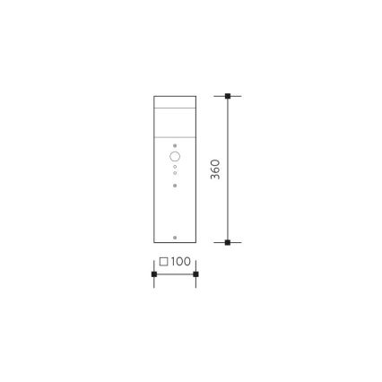 Vanjska lampa sa senzorom GARD 1xE14/60W/230V IP44