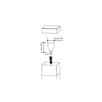 Vanjska lampa sa senzorom GARD 1xE14/60W/230V IP44