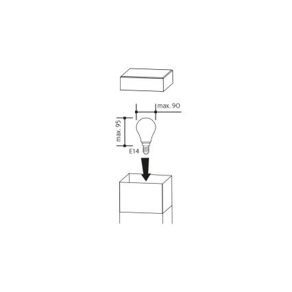 Vanjska lampa sa senzorom GARD 1xE14/60W/230V IP44