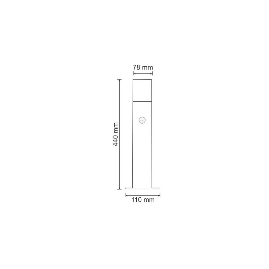Vanjska lampa sa senzorom NEW YORK 1xE27/12W/230V IP44 44 cm grafit