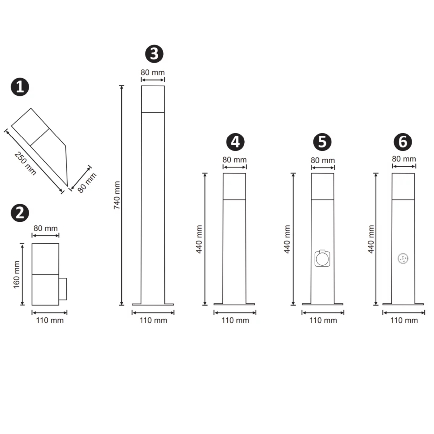 Vanjska lampa sa senzorom NEW YORK 1xE27/12W/230V IP44 44 cm grafit