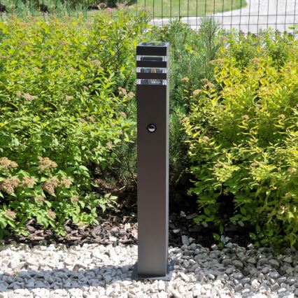 Vanjska lampa sa senzorom TEKSAS 1xE27/12W/230V IP44 74 cm grafit