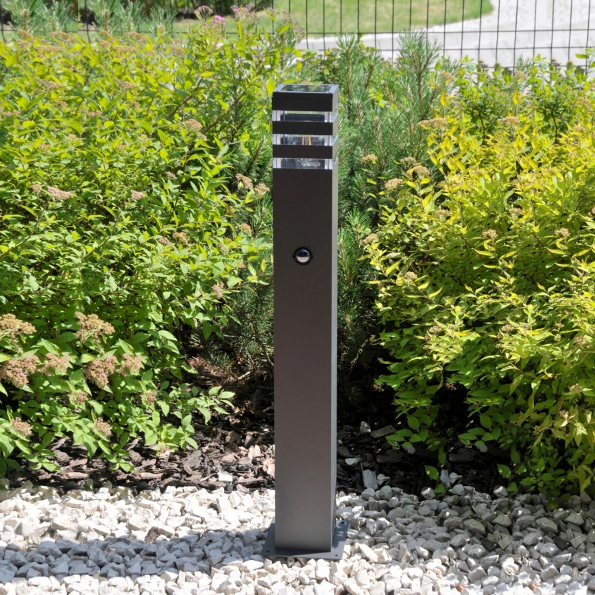 Vanjska lampa sa senzorom TEKSAS 1xE27/12W/230V IP44 74 cm grafit