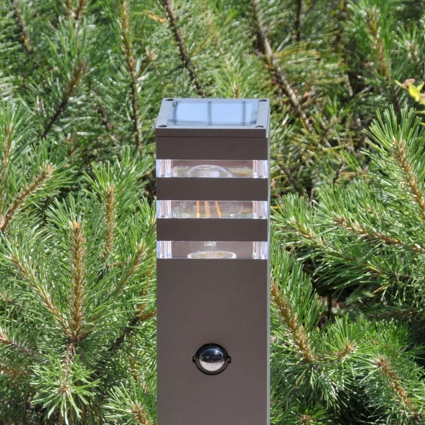 Vanjska lampa sa senzorom TEKSAS 1xE27/12W/230V IP44 74 cm grafit