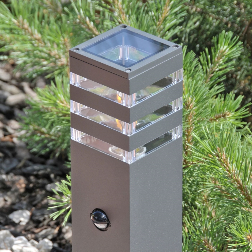 Vanjska lampa sa senzorom TEKSAS 1xE27/12W/230V IP44 74 cm grafit