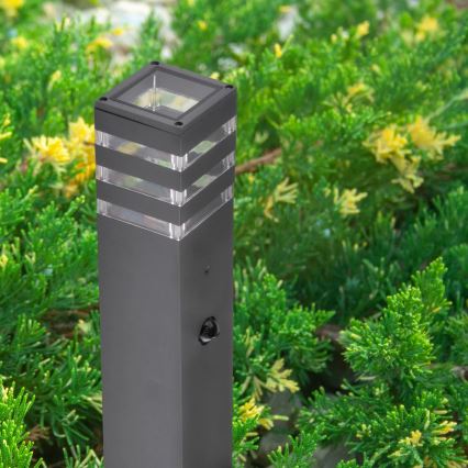 Vanjska lampa sa senzorom TEKSAS 1xE27/12W/230V IP44 74 cm grafit