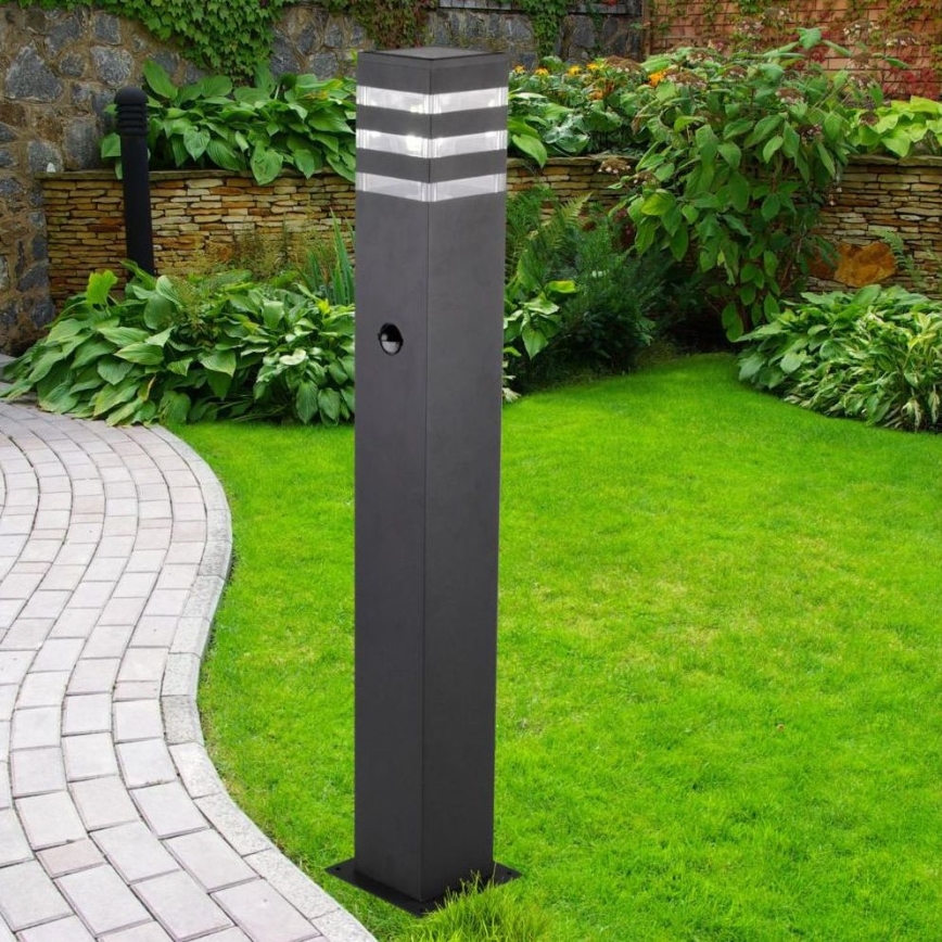 Vanjska lampa sa senzorom TEKSAS 1xE27/12W/230V IP44 74 cm grafit