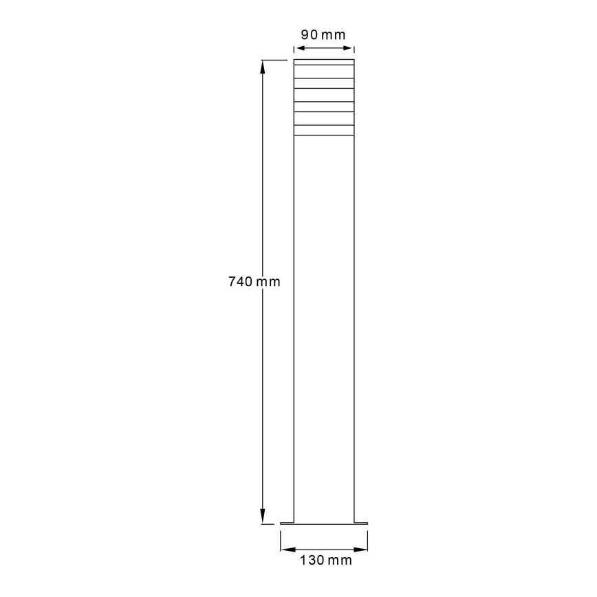 Vanjska lampa sa senzorom TEKSAS 1xE27/12W/230V IP44 74 cm grafit
