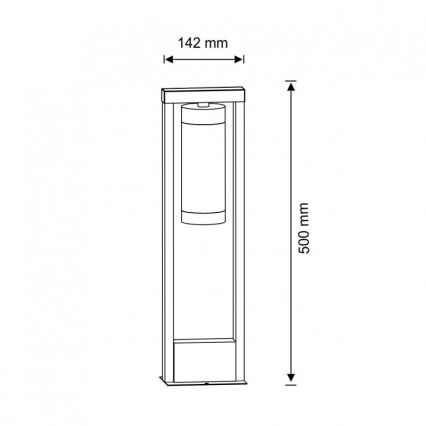 Vanjska lampa SPECTRA 1xE27/10W/230V IP44 50 cm