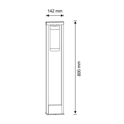 Vanjska lampa SPECTRA 1xE27/10W/230V IP44 80 cm