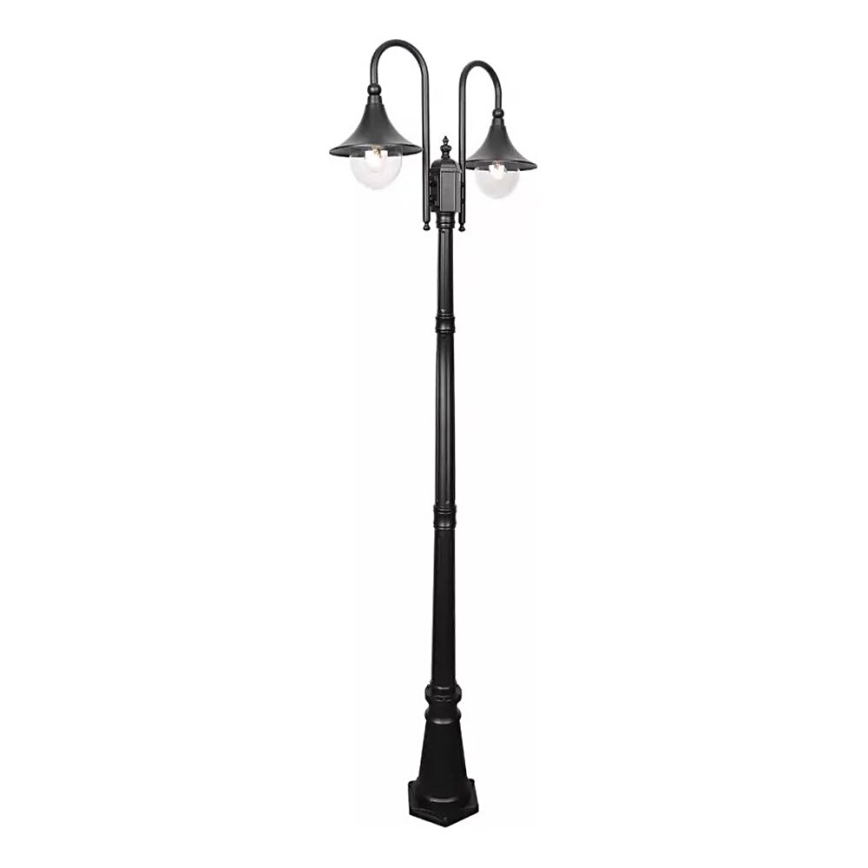 Vanjska lampa TALEZ 2xE27/15W/230V IP44 crna