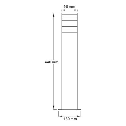 Vanjska lampa TEKSAS 1xE27/12W/230V IP44 44 cm antracit