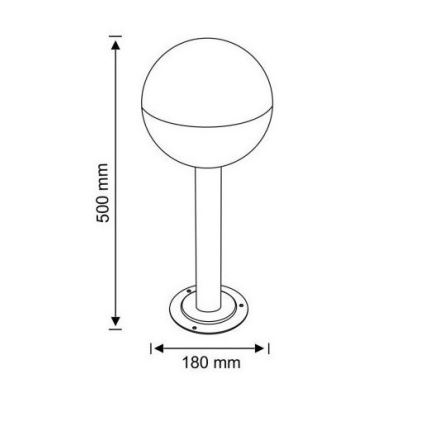 Vanjska lampa ULSA 1xE27/12W/230V IP44 50 cm