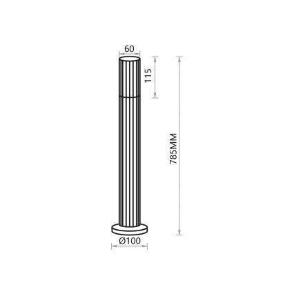 Vanjska lampa VERTICAL 1xGU10/8W/230V IP44 crna