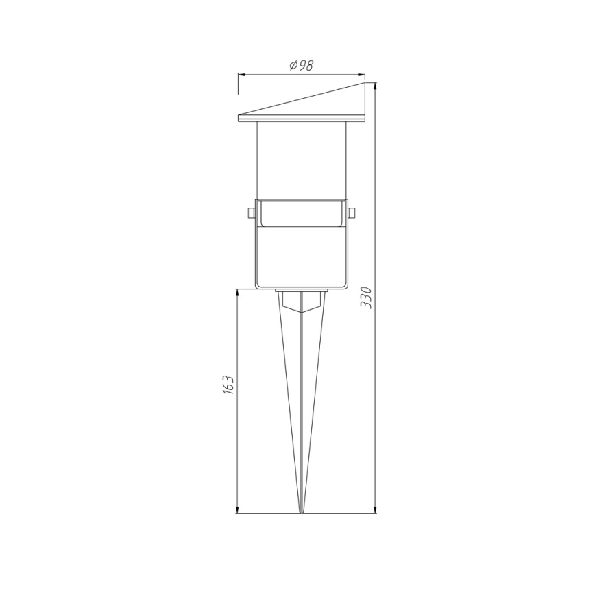 Vanjska lampa VILO 1xGU10/60W/230V IP65 crna