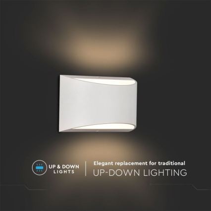 Vanjska LED zidna svjetiljka LED/9W/230V 4000K IP54 bijela