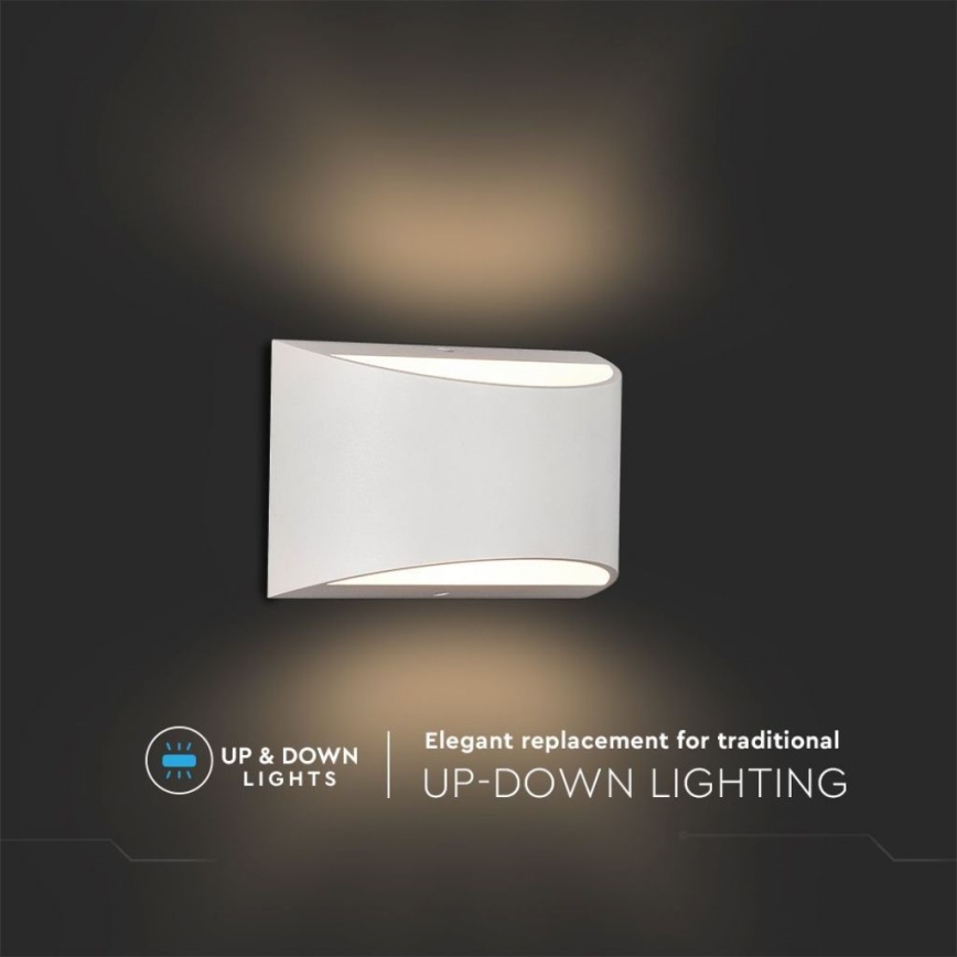 Vanjska LED zidna svjetiljka LED/9W/230V 4000K IP54 bijela