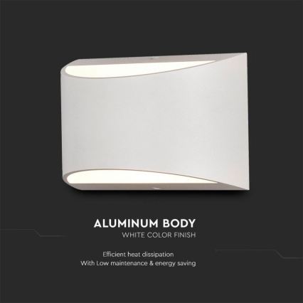 Vanjska LED zidna svjetiljka LED/9W/230V 4000K IP54 bijela