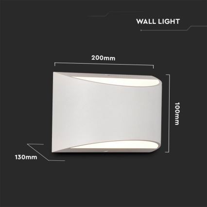 Vanjska LED zidna svjetiljka LED/9W/230V 4000K IP54 bijela