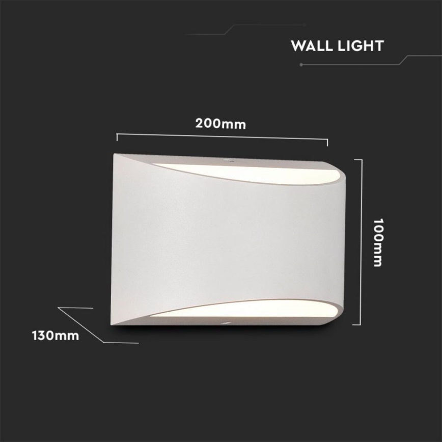 Vanjska LED zidna svjetiljka LED/9W/230V 4000K IP54 bijela