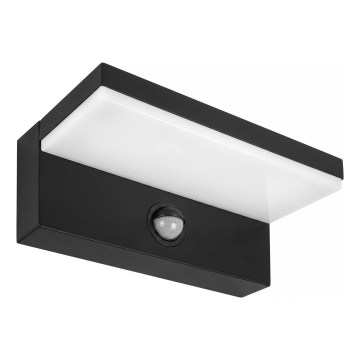 Vanjska LED zidna svjetiljka s detektorom pokreta NOLA LED/12W/230V IP65 crna
