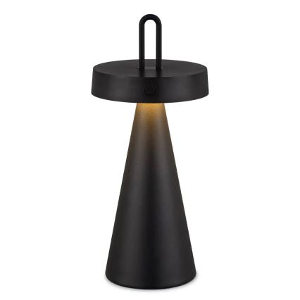 LED prigušiva vanjska punjiva dodirna stolna lampa HALO LED/1,5W/3,7V 3000 mAh IP44 crna