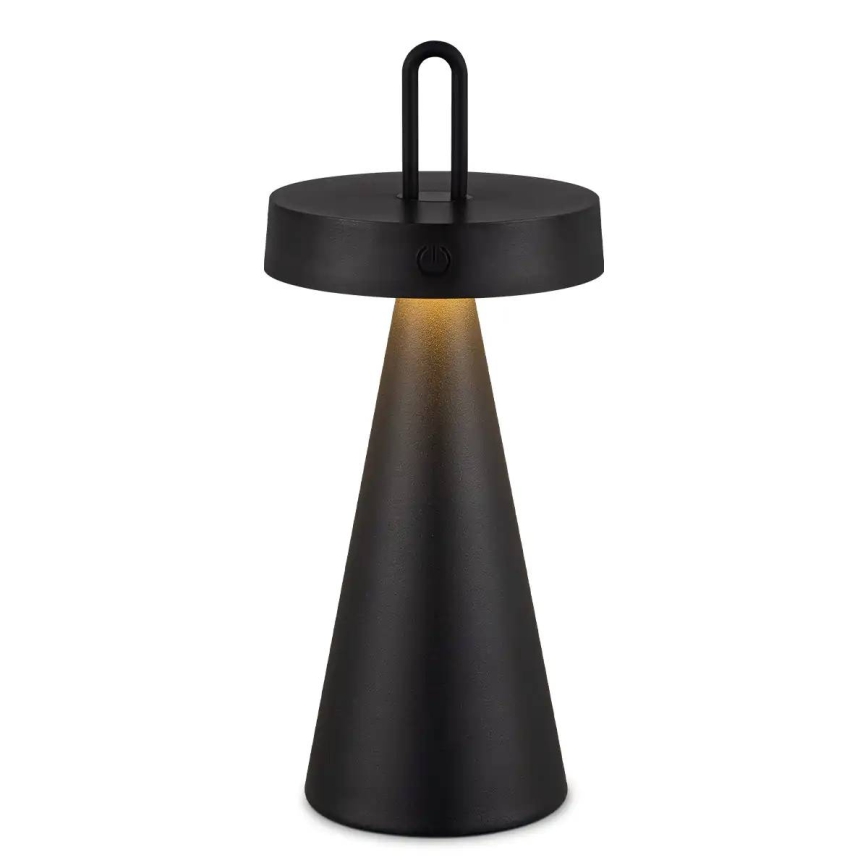 LED prigušiva vanjska punjiva dodirna stolna lampa HALO LED/1,5W/3,7V 3000 mAh IP44 crna