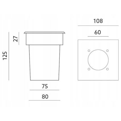 Vanjska rasvjeta za kućni prilaz ENTRADA1 1xGU10/50W/230V IP65