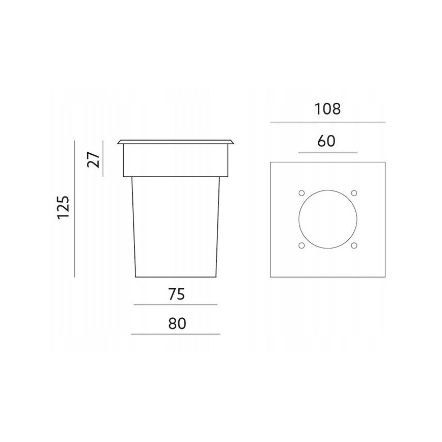 Vanjska rasvjeta za kućni prilaz ENTRADA1 1xGU10/50W/230V IP65
