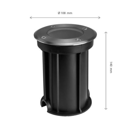 Vanjska rasvjeta za kućni prilaz LUKKA CONNECT 1xGU10/4W/230V IP67 mat krom okrugli