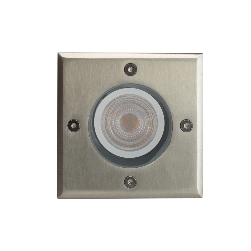 Vanjska rasvjeta za kućni prilaz LUKKA CONNECT 1xGU10/4W/230V IP67 mat krom uglast