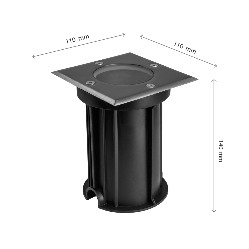 Vanjska rasvjeta za kućni prilaz LUKKA CONNECT 1xGU10/4W/230V IP67 mat krom uglast
