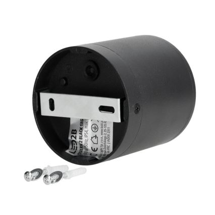 Vanjska reflektorska svjetiljka 1xGU10/35W/230V IP54 okrugli crna