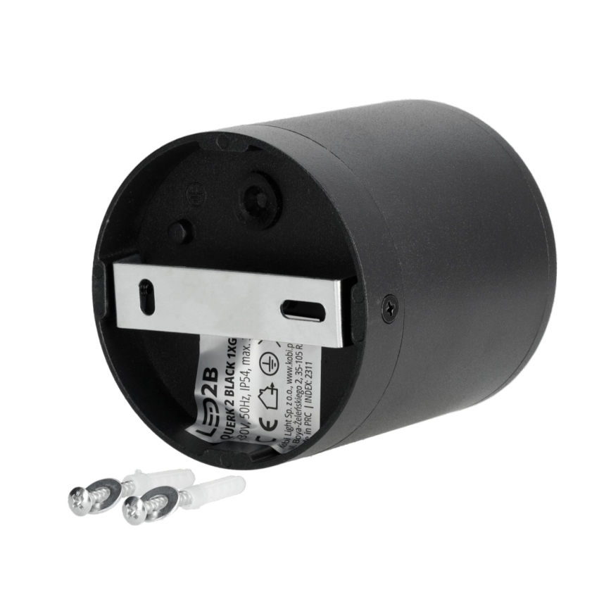 Vanjska reflektorska svjetiljka 1xGU10/35W/230V IP54 okrugli crna
