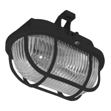 Vanjska stropna svjetiljka OVAL 1xE27/60W/230V IP44 crna