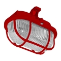 Vanjska stropna svjetiljka OVAL 1xE27/60W/230V IP44 crvena