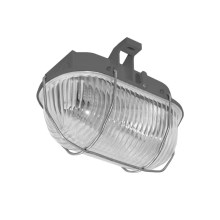 Vanjska stropna svjetiljka OVAL 1xE27/60W/230V siva IP44