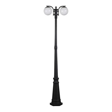 Vanjska svjetiljka 2xE27/60W/230V IP44 199 cm crna