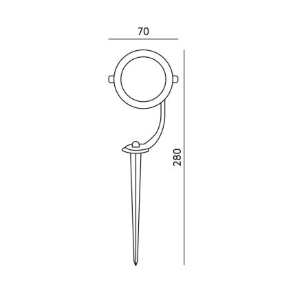 Vanjska svjetiljka BLAKE UNO 1xGU10/35W/230V IP65 crna