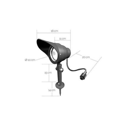 Vanjska svjetiljka EASY CONNECT 1xGU10/4W/230V IP67 crna