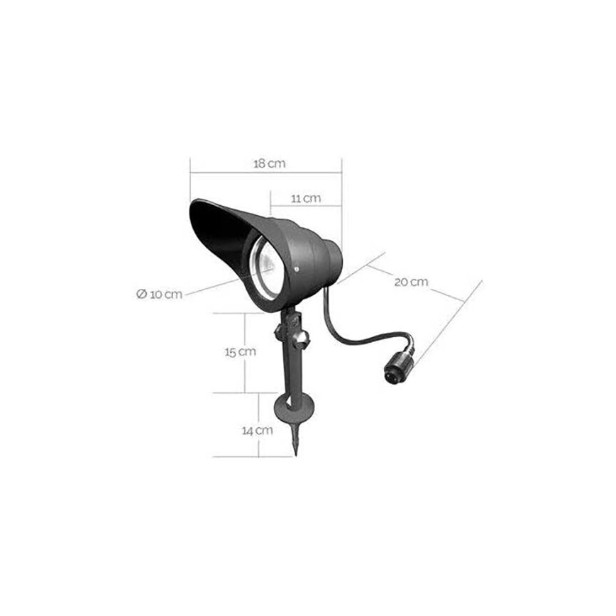 Vanjska svjetiljka EASY CONNECT 1xGU10/4W/230V IP67 crna