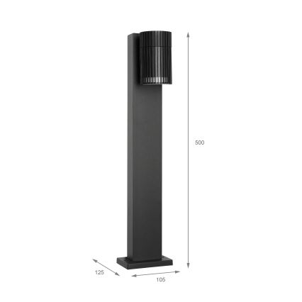 Vanjska svjetiljka LANTHEA 1xGU10/11W/230V IP44 50 cm crna