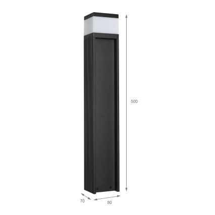 Vanjska svjetiljka VESPER 1xG9/5W/230V IP44 50 cm crna