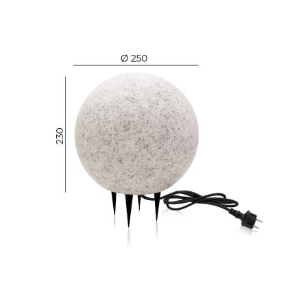 Vanjska ukrasna svjetiljka GARDEN BALL 1xE27/40W/230V IP65 pr. 25 cm