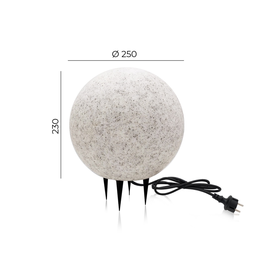 Vanjska ukrasna svjetiljka GARDEN BALL 1xE27/40W/230V IP65 pr. 25 cm
