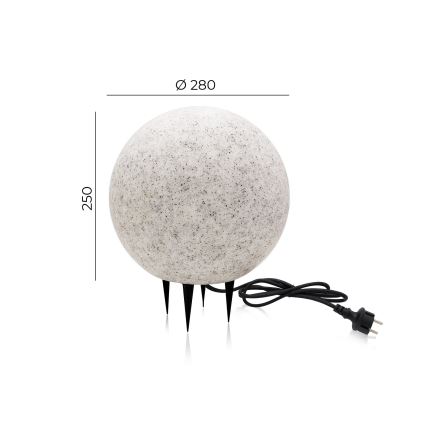Vanjska ukrasna svjetiljka GARDEN BALL 1xE27/40W/230V IP65 pr. 28 cm