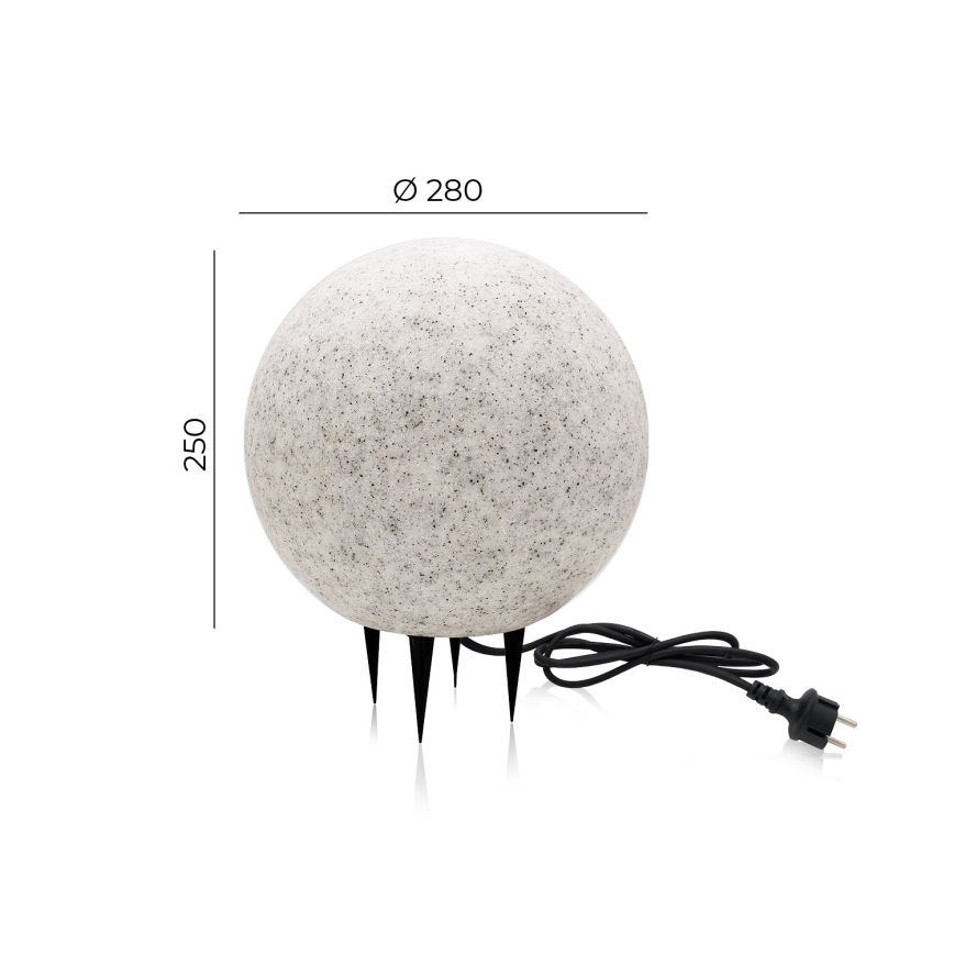 Vanjska ukrasna svjetiljka GARDEN BALL 1xE27/40W/230V IP65 pr. 28 cm